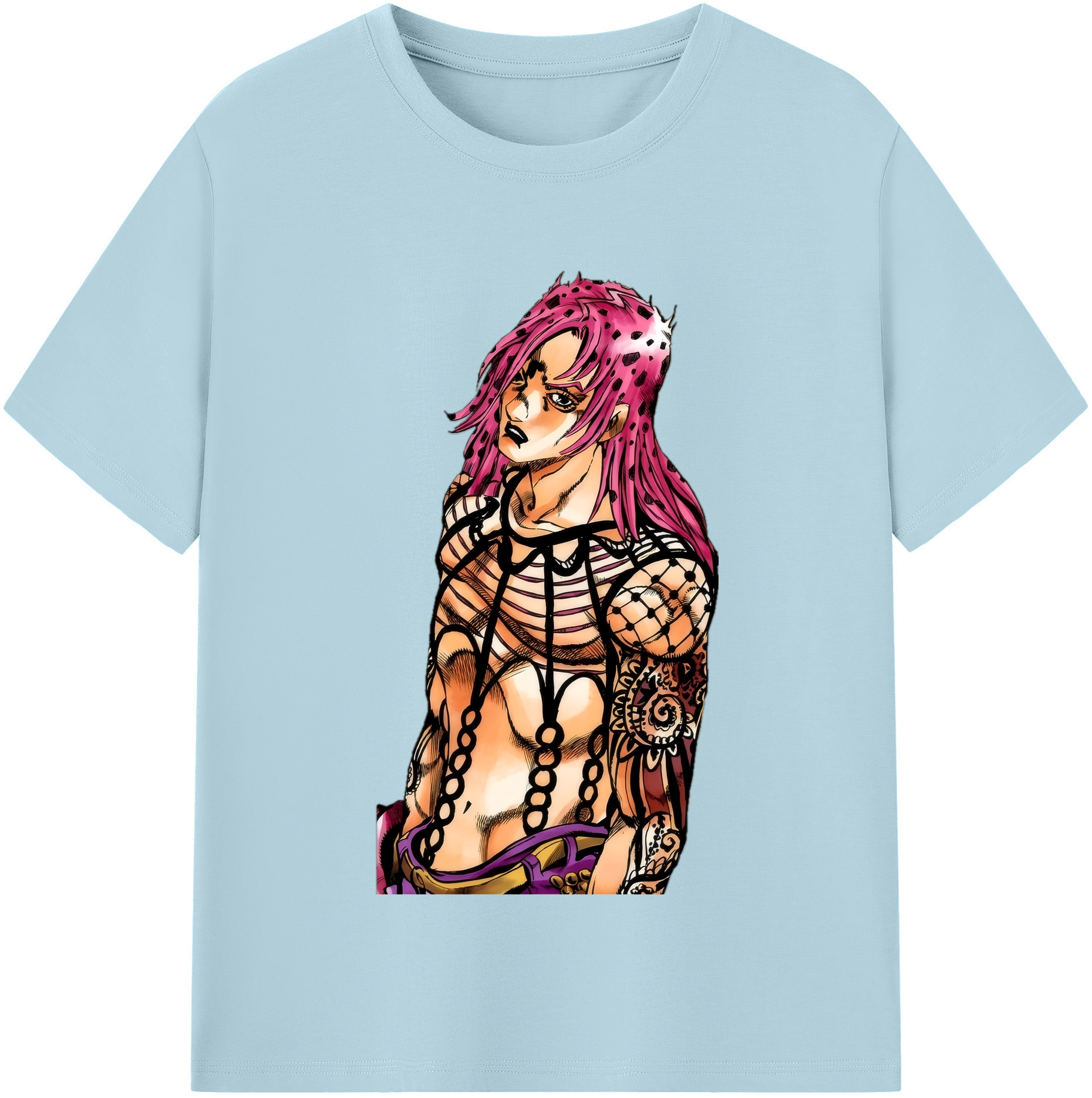 （画像用） ジョジョの奇妙な冒険 ビネガー?ドッピオ JoJo's Bizarre Adventure Vinegar Doppio 綿100％半袖Tシャツ（フロントプリント）